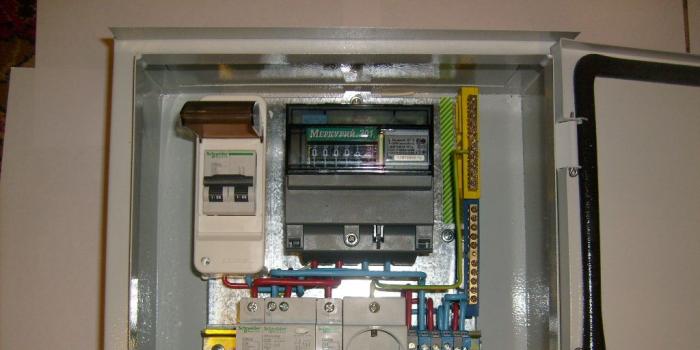 How to assemble an electrical panel with your own hands with machines and a meter