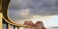 Surgut suspension bridge (6 photos)
