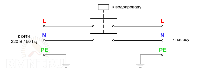 Схема подключения водолей р